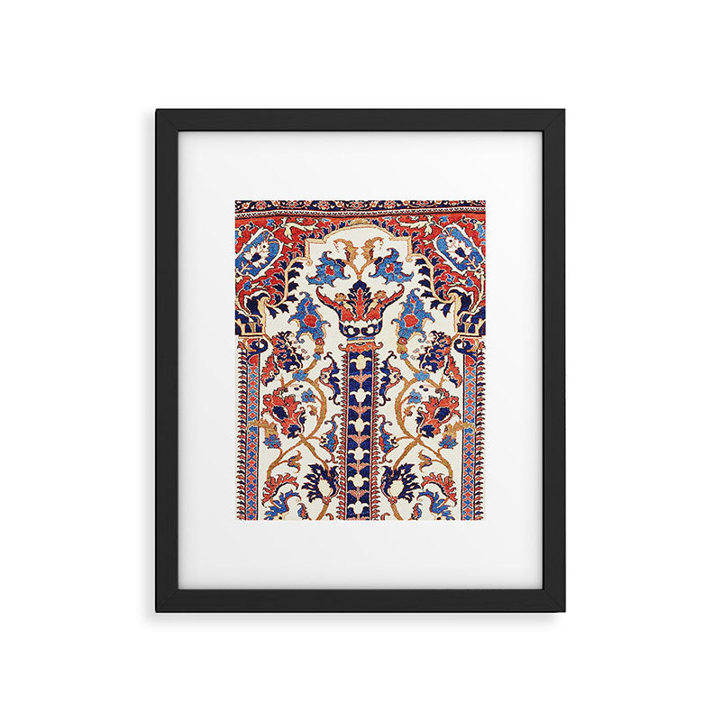Mihrab  Antique Persian Rug Print Framed Art Print Gallery Image 6