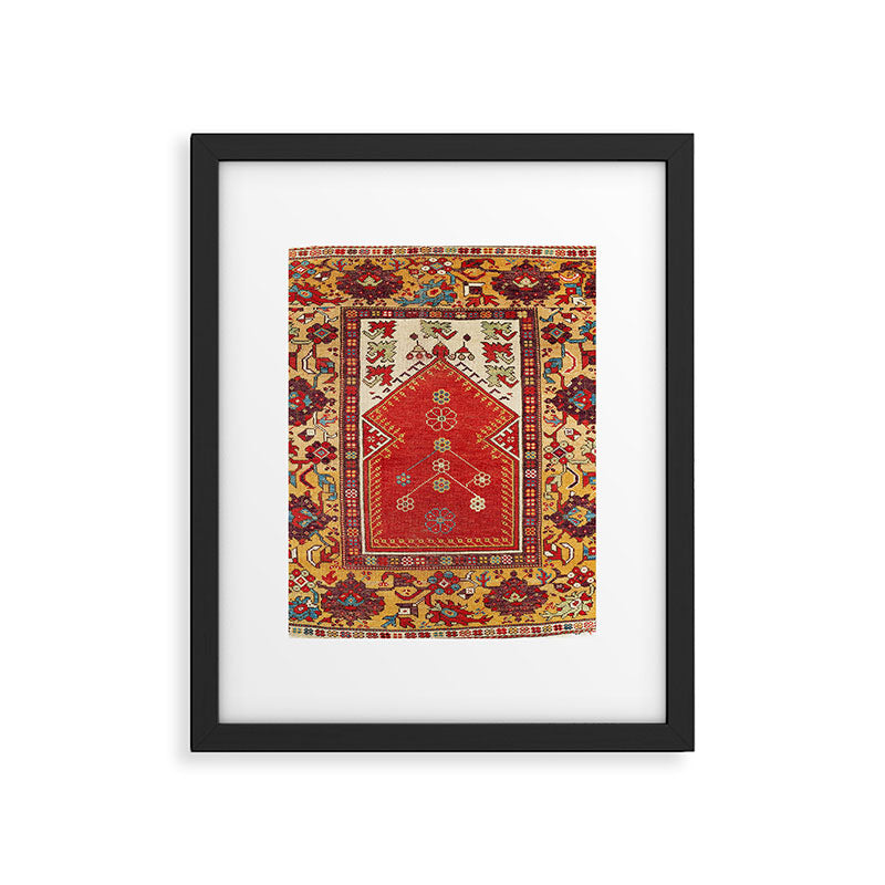 Milas Southwest Anatolian Niche Rug Print Framed Art Print Gallery Image 6