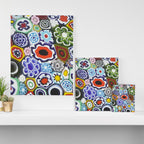 Millefiori Murano Italian Glass Print Canvas Print Gallery Image 3