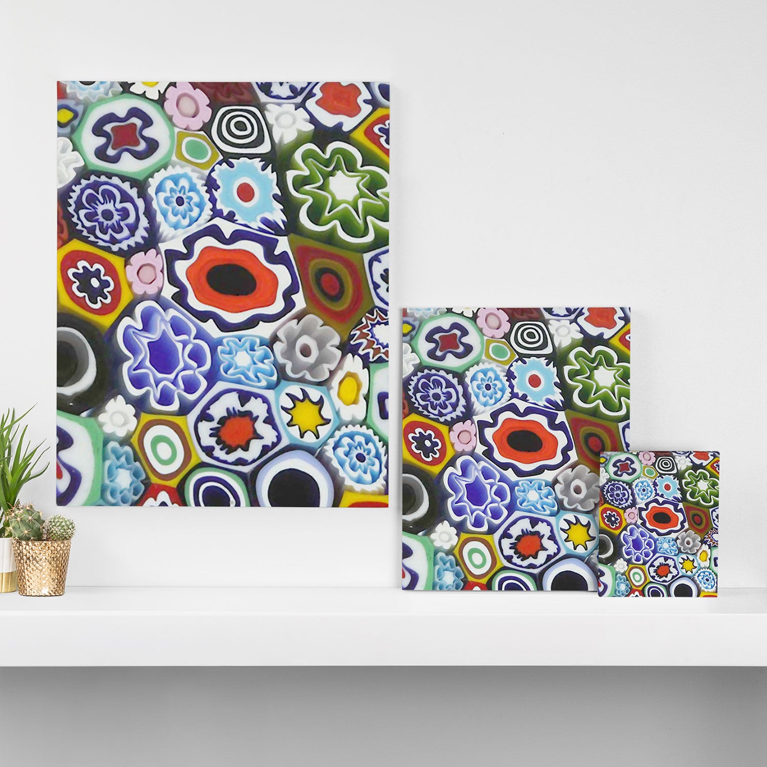 Millefiori Murano Italian Glass Print Canvas Print Gallery Image 3