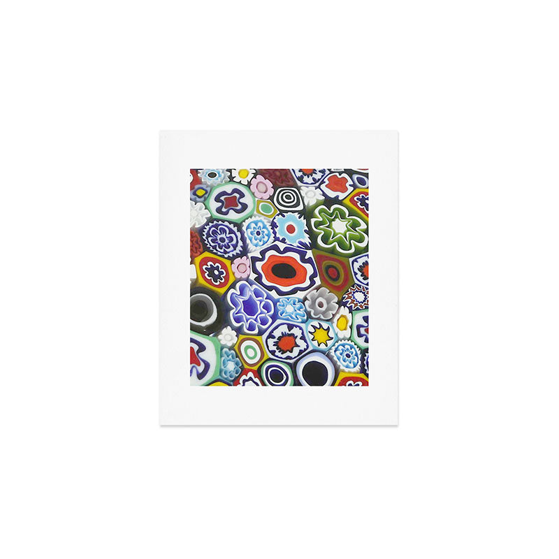 Millefiori Murano Italian Glass Print Art Print Gallery Image 1