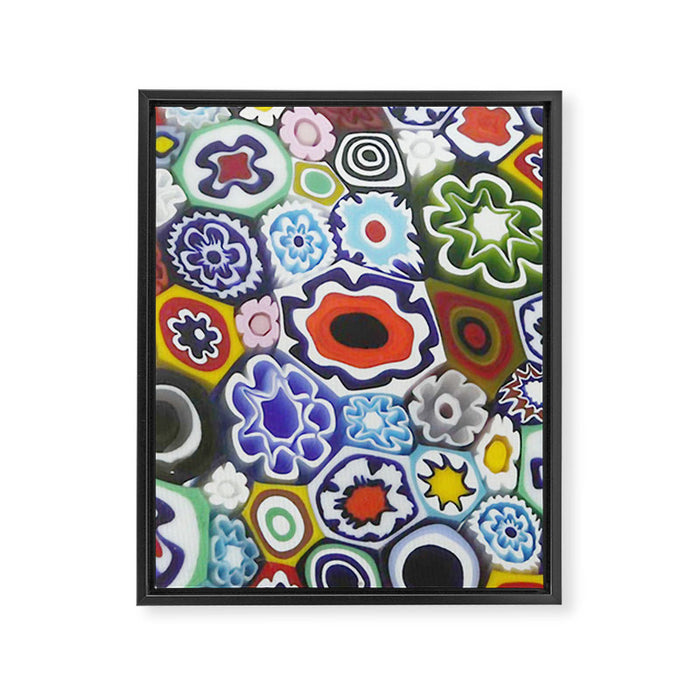 Millefiori Murano Italian Glass Print Framed Canvas Print Gallery Image 1
