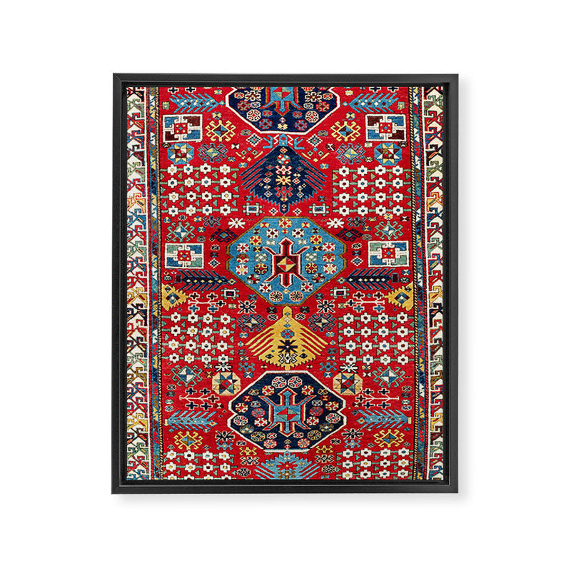 Moghan Azerbaijan South East Caucasus Rug Print Framed Canvas Print Gallery Image 3