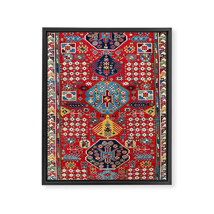 Moghan Azerbaijan South East Caucasus Rug Print Framed Canvas Print Gallery Image 1