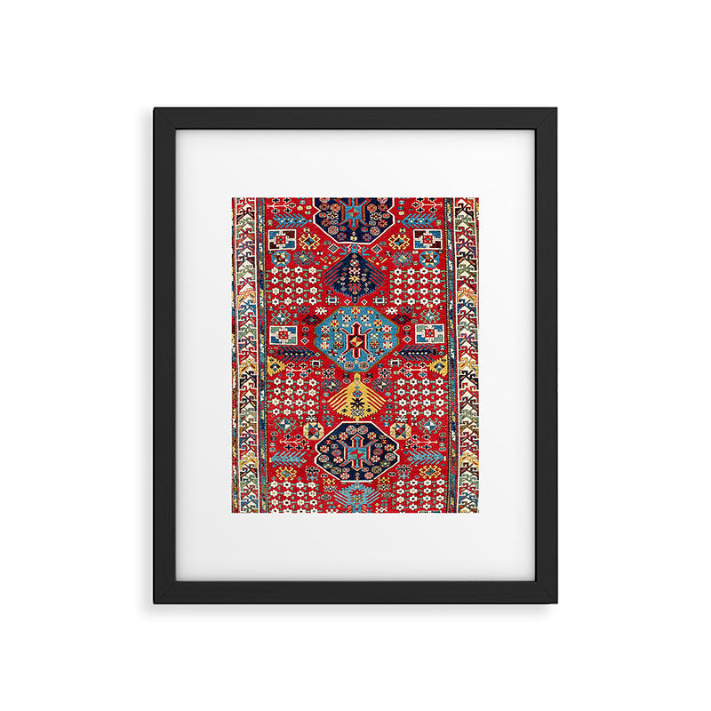 Moghan Azerbaijan South East Caucasus Rug Print Framed Art Print Gallery Image 4