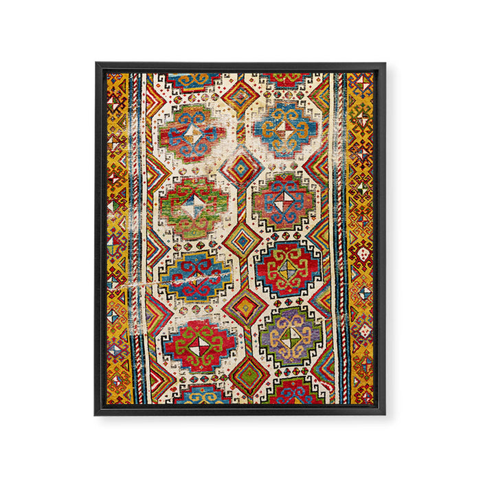 Moghan Southeast Caucasus Antique Rug Print Framed Canvas Print Gallery Image 1