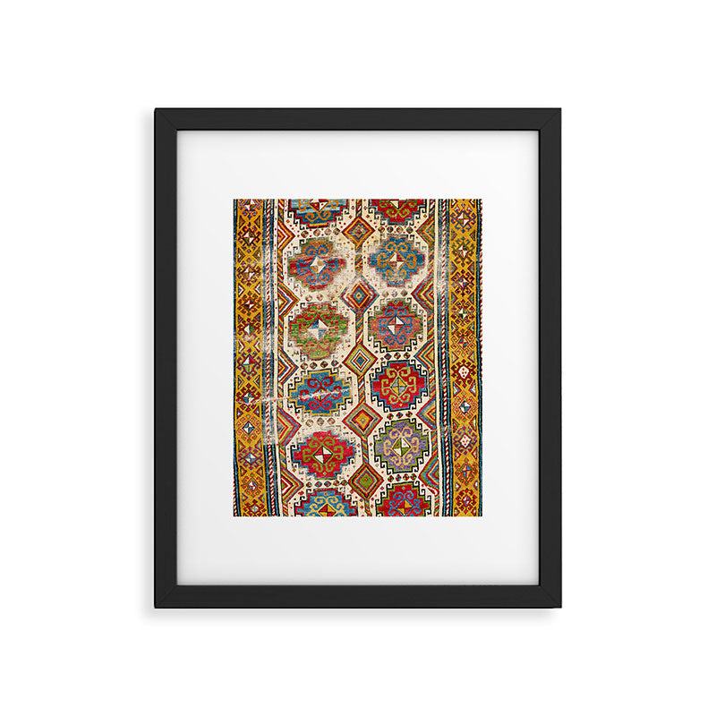 Moghan Southeast Caucasus Antique Rug Print Framed Art Print Gallery Image 5