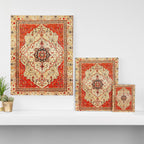 Mohtasham Kashan Antique Persian Rug Print Canvas Print Gallery Image 3