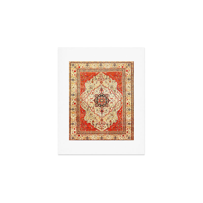 Mohtasham Kashan Antique Persian Rug Print Art Print Gallery Image 1