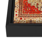 Mohtasham Kashan Antique Persian Rug Print Framed Canvas Print Gallery Image 3