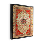 Mohtasham Kashan Antique Persian Rug Print Framed Canvas Print Gallery Image 2