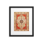 Mohtasham Kashan Antique Persian Rug Print Framed Art Print Gallery Image 5