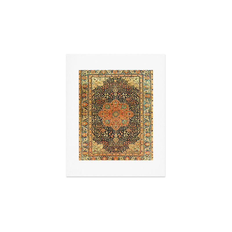 Mohtashem Kashan Vintage Persian Rug Print Art Print Gallery Image 1
