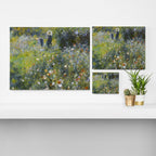 Monet Garden Low Poly Nature Art Canvas Print Gallery Image 3
