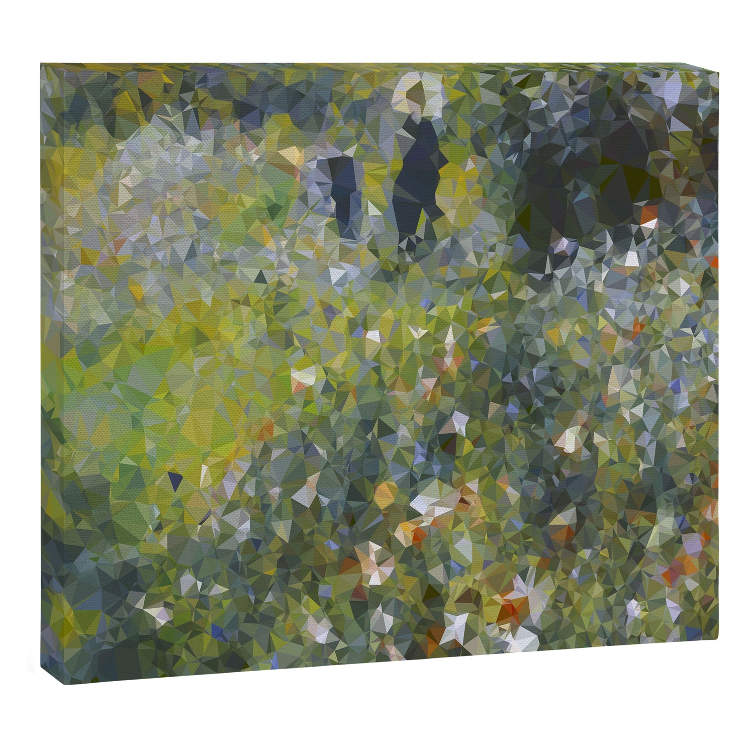 Monet Garden Low Poly Nature Art Canvas Print Gallery Image 3