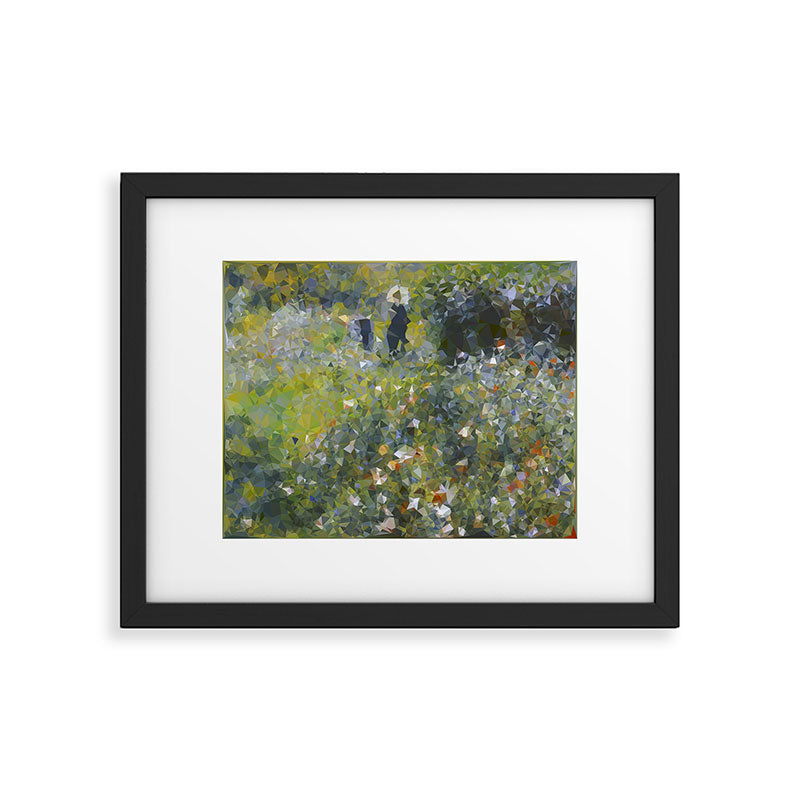 Monet Garden Low Poly Nature Art Framed Art Print Gallery Image 4