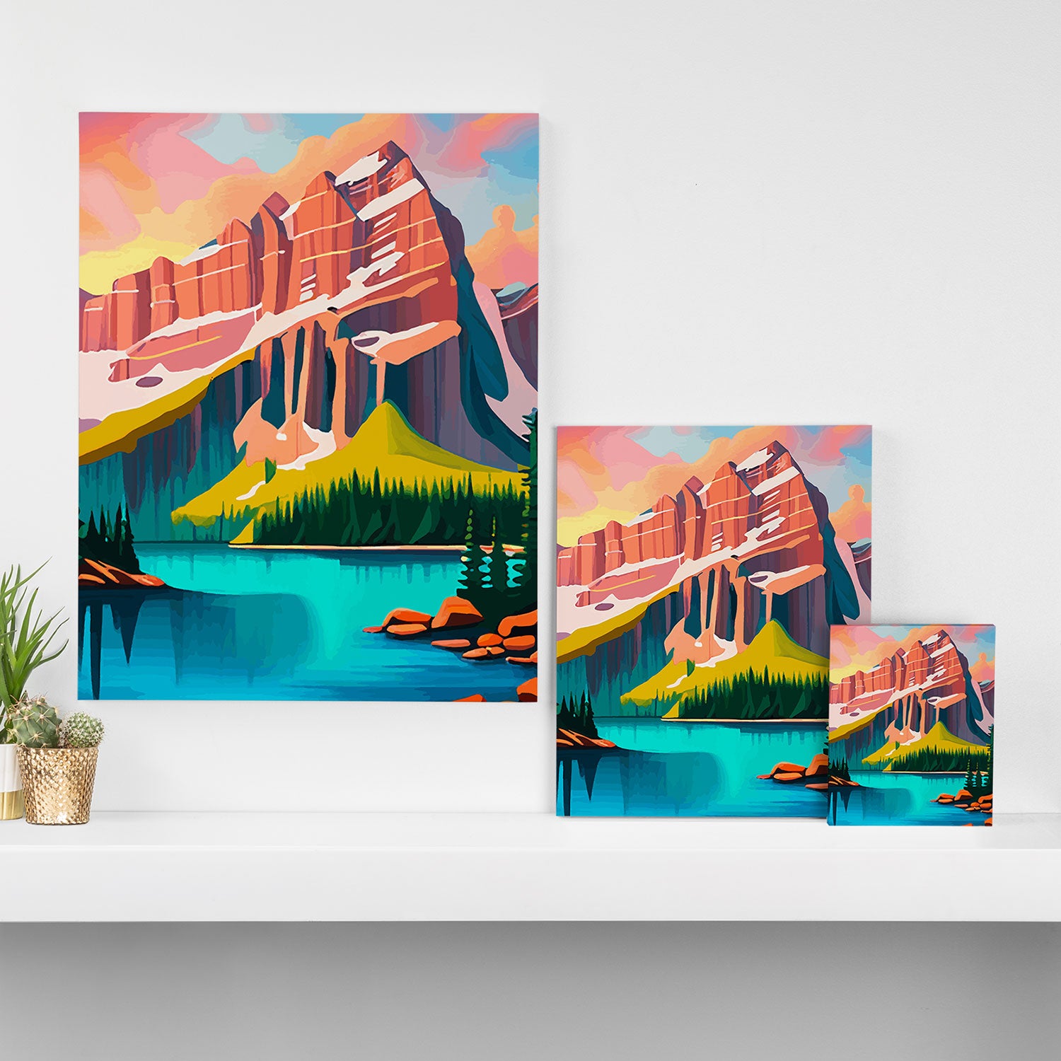 Moraine Lake in Banff National Park  Canvas Print Gallery Image 3