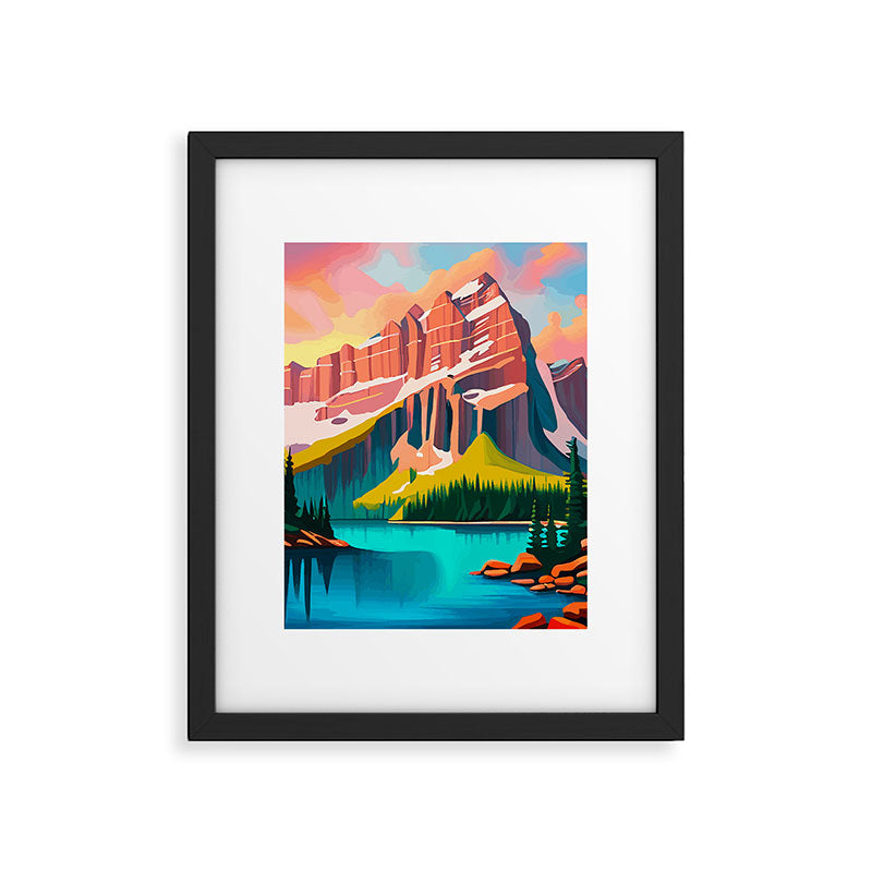 Moraine Lake in Banff National Park  Framed Art Print Gallery Image 6