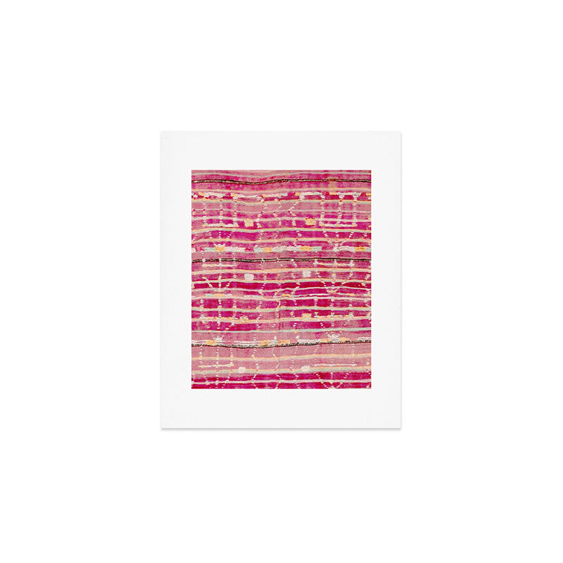 Moroccan Kilim Colorful Vintage Geometric Print Art Print Gallery Image 1