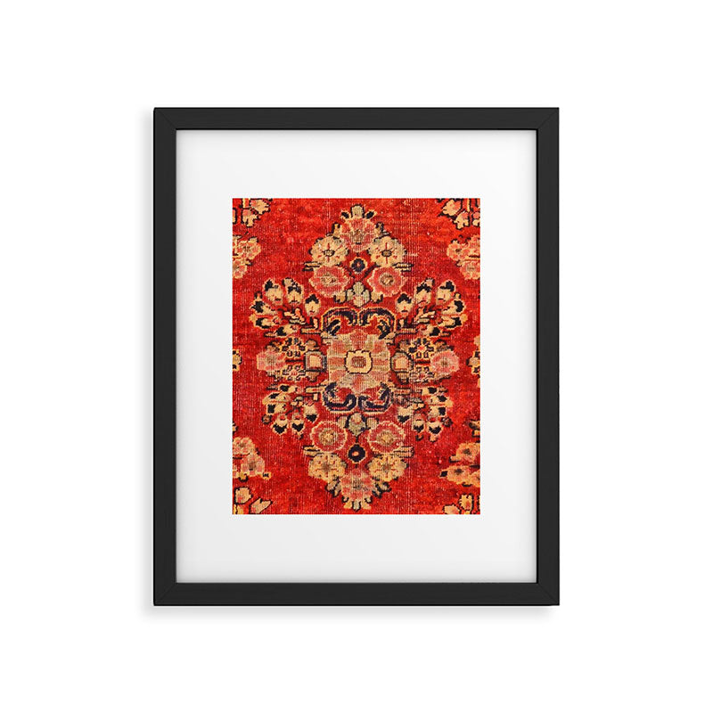 Moshkabad Antique Persian Rug Print Framed Art Print Gallery Image 6