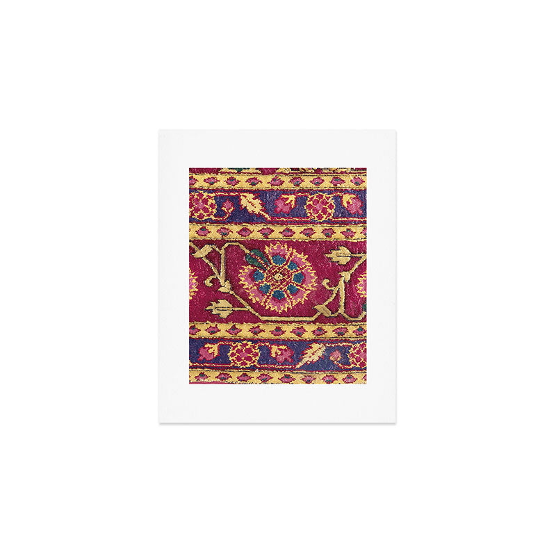 Mughal North Indian Late 17th Century Silk Carpet Print Art Print Gallery Image 1