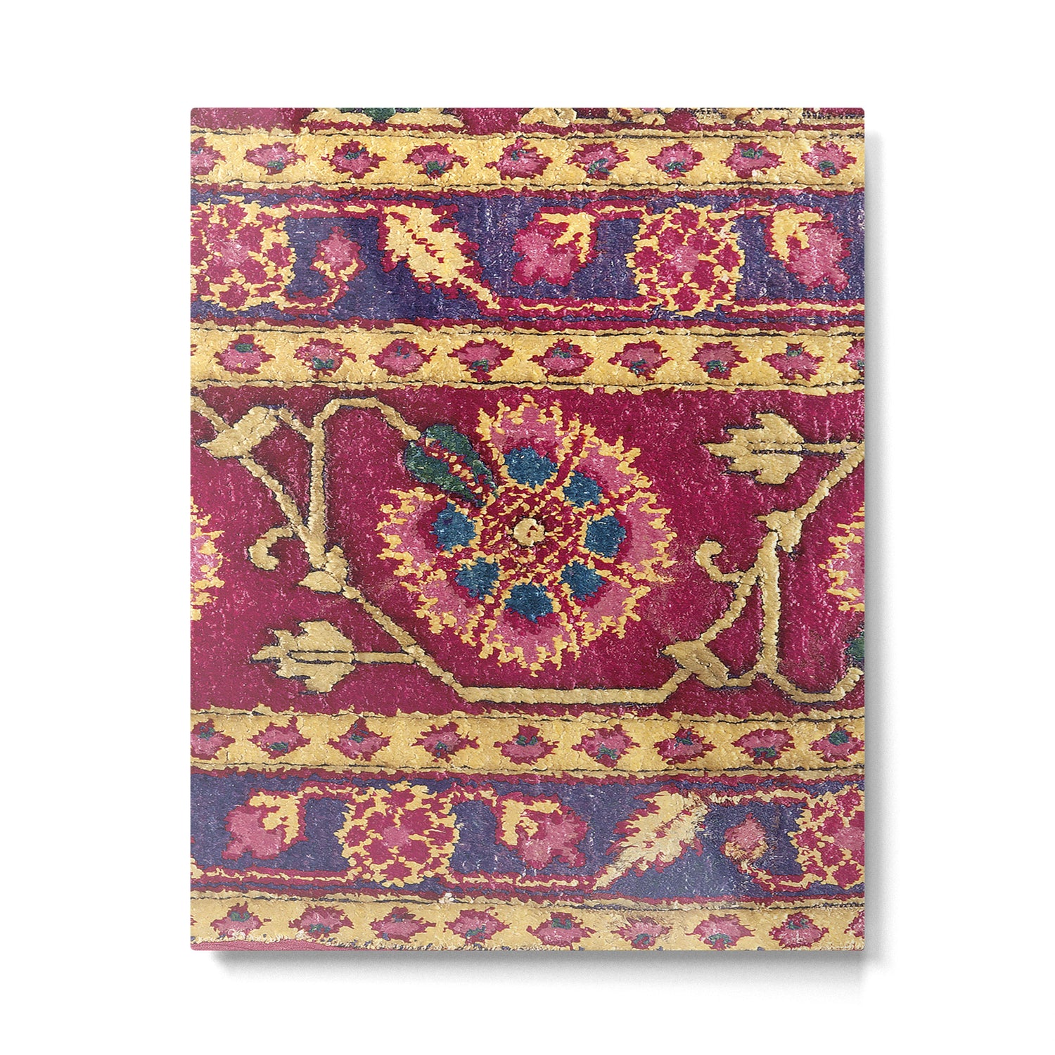Mughal North Indian Late 17th Century Silk Carpet Print Metal Print Gallery Image 4