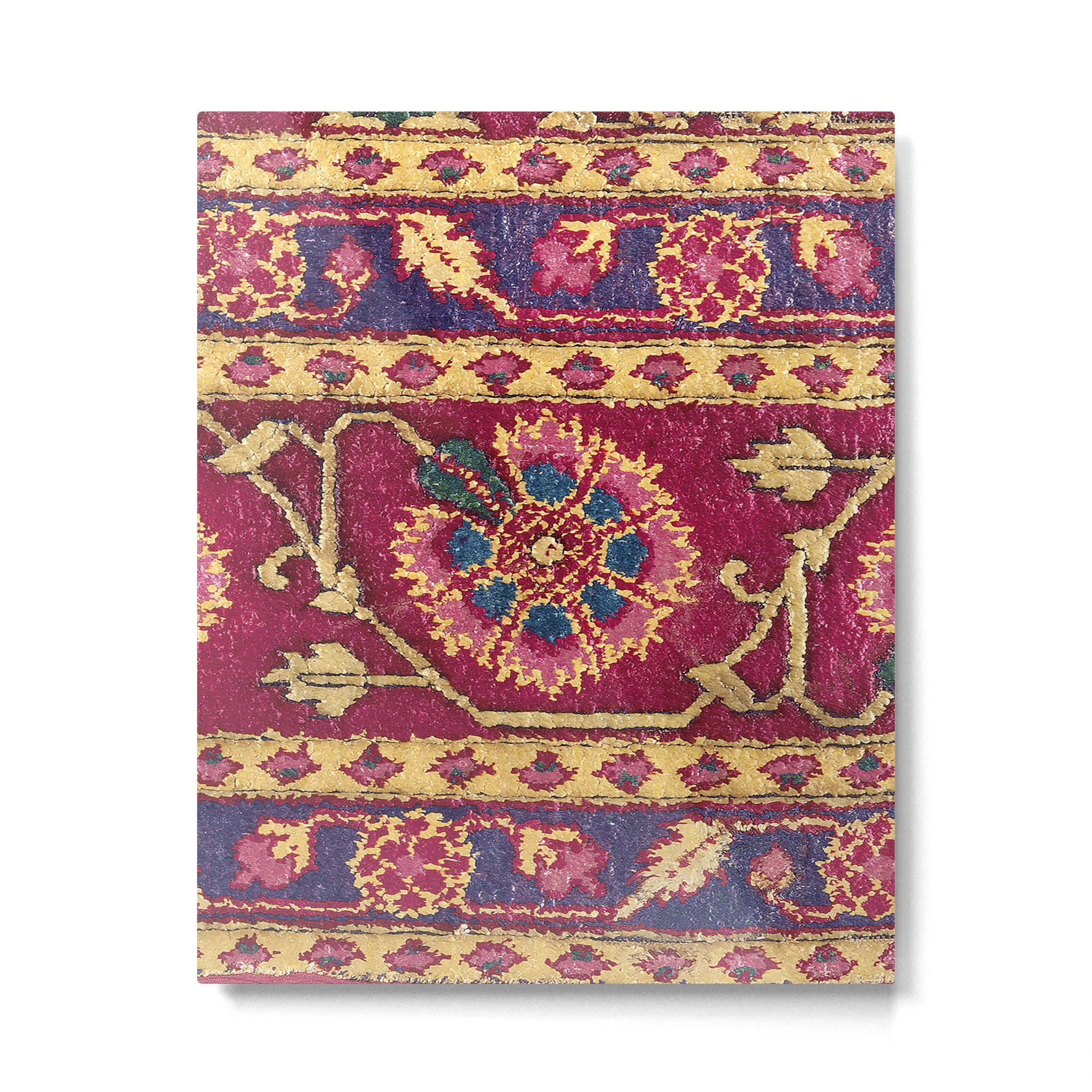 Mughal North Indian Late 17th Century Silk Carpet Print Metal Print Gallery Image 4