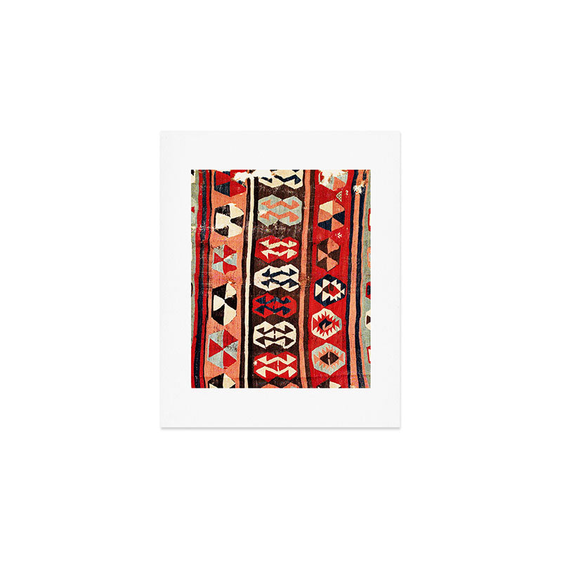 Mut  Antique Mersin Turkish Kilim Print Art Print Gallery Image 1