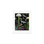 Mystery Night Garden with Moths Mushrooms and Hemlock Art Print Gallery Image 1
