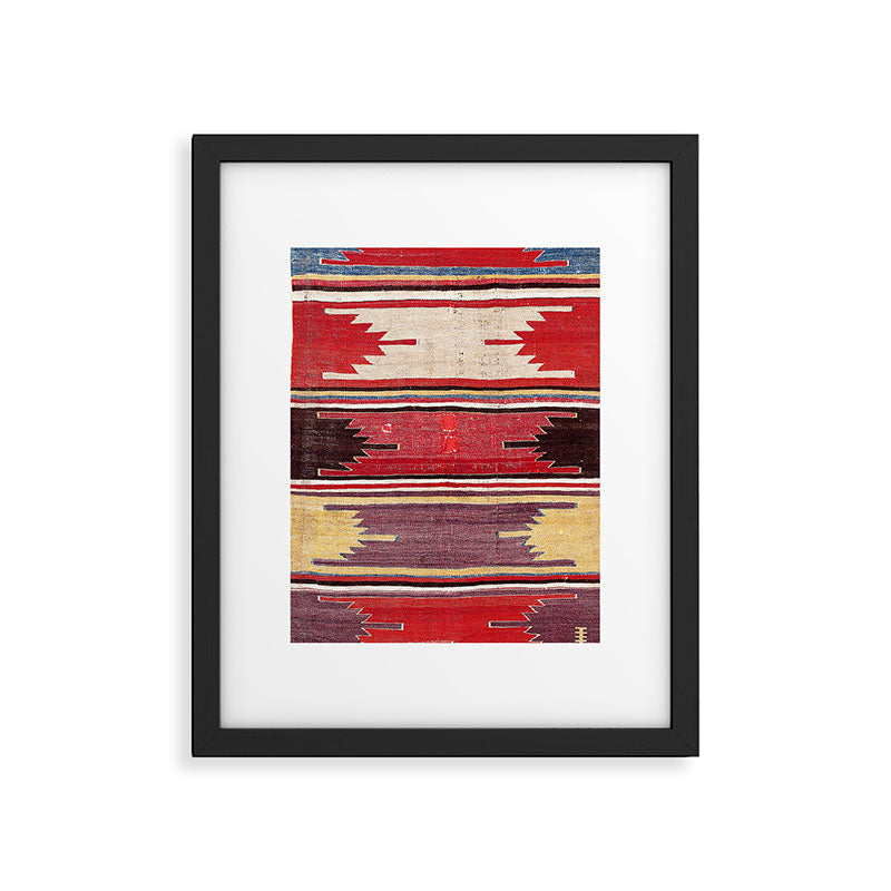 Nevsehir Cappadocian Central Anatolian Kilim Print Framed Art Print Gallery Image 4