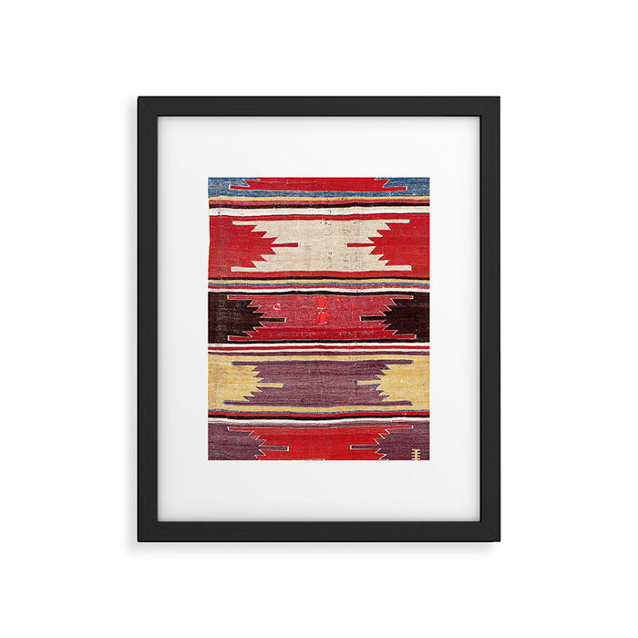 Nevsehir Cappadocian Central Anatolian Kilim Print Framed Art Print Gallery Image 1