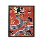 Ningxia West China Pillar Rug Framed Canvas Print Gallery Image 3