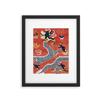 Ningxia West China Pillar Rug Framed Art Print Gallery Image 4