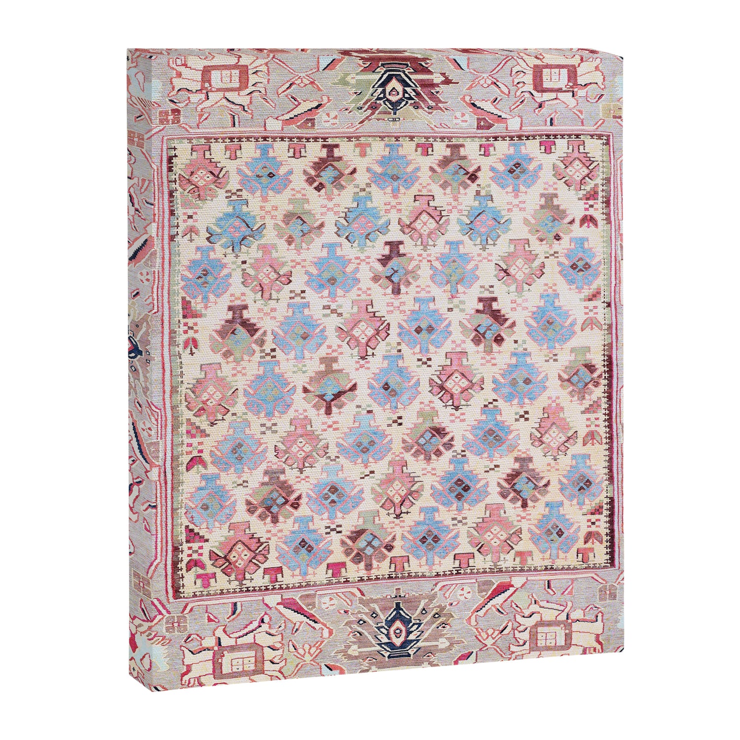 North Indian Dhurrie Kilim Print Canvas Print Gallery Image 3
