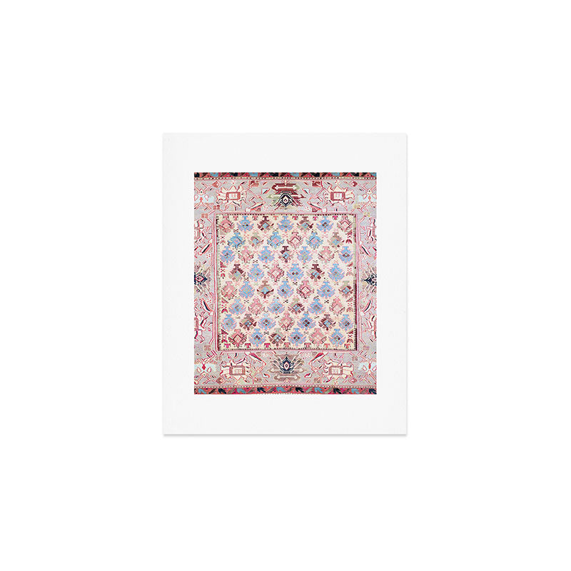 North Indian Dhurrie Kilim Print Art Print Gallery Image 1