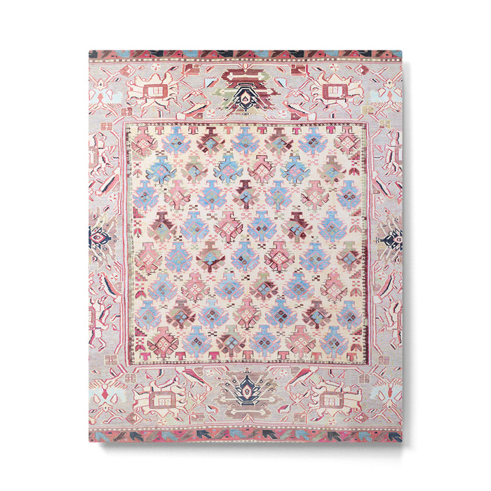 North Indian Dhurrie Kilim Print Metal Print Gallery Image 1