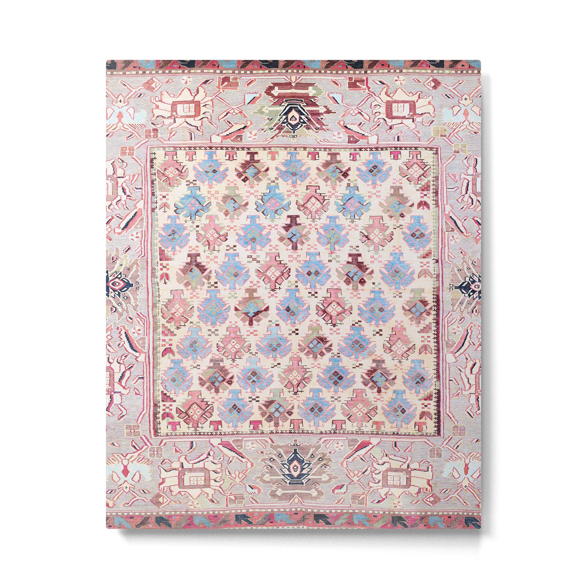 North Indian Dhurrie Kilim Print Metal Print Gallery Image 6