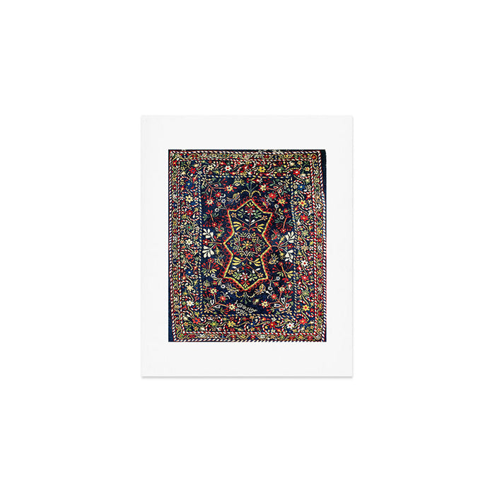 North Indian Floral Rug Print Art Print Gallery Image 1