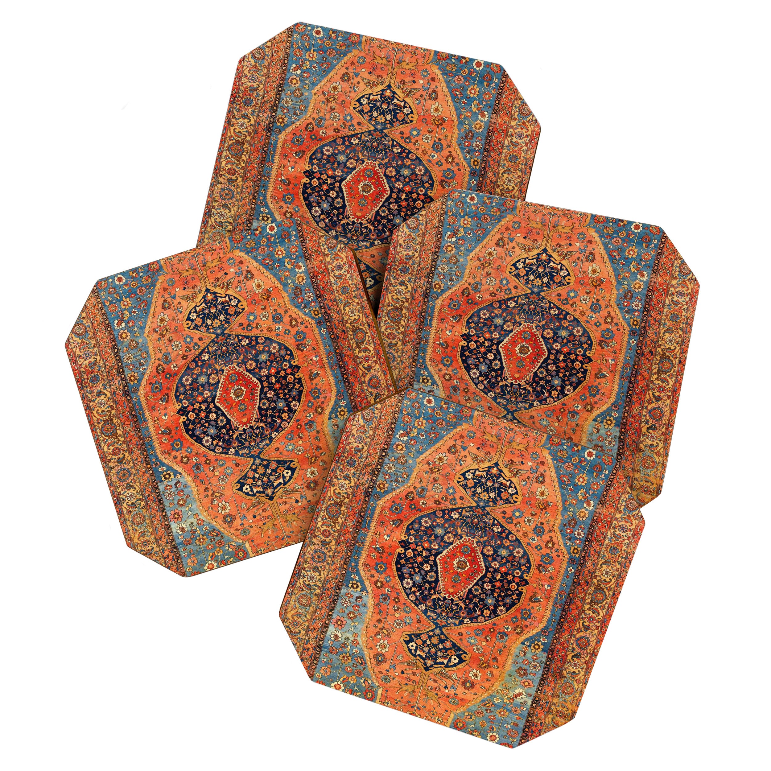 Northwest Persian Antique Carpet Print Coaster Gallery Image 1