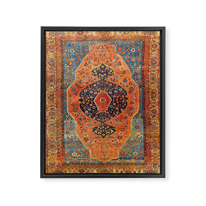 Northwest Persian Antique Carpet Print Framed Canvas Print Gallery Image 1