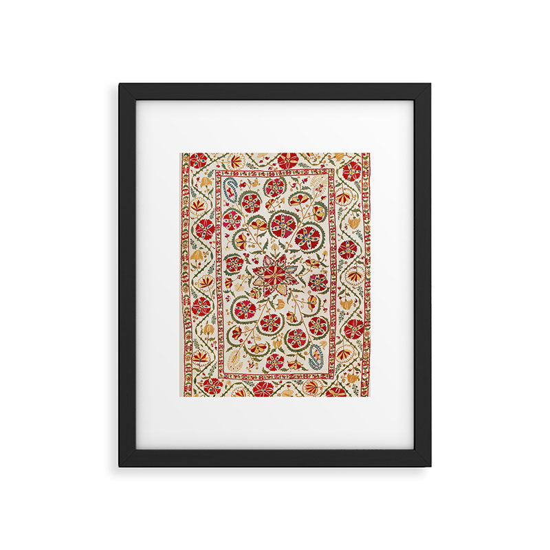 Nurata Suzani Bokhara Uzbekistan Embroidery Print Framed Art Print Gallery Image 5
