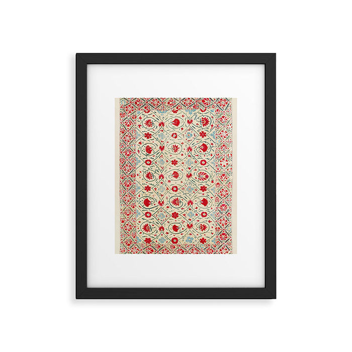 Nurata Suzani Uzbekistan Embroidery Print Framed Art Print Gallery Image 1