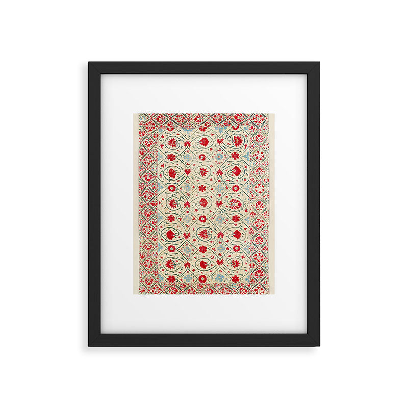Nurata Suzani Uzbekistan Embroidery Print Framed Art Print Gallery Image 5