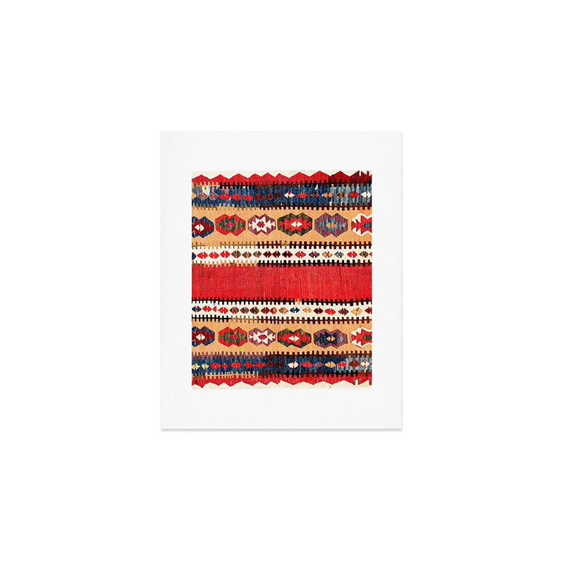 Obruk  Antique Konya Turkish Kilim Print Art Print Gallery Image 1