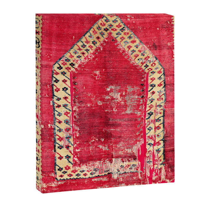 Ottoman  Antique Ushak Turkish Niche Kilim Print Canvas Print Gallery Image 1
