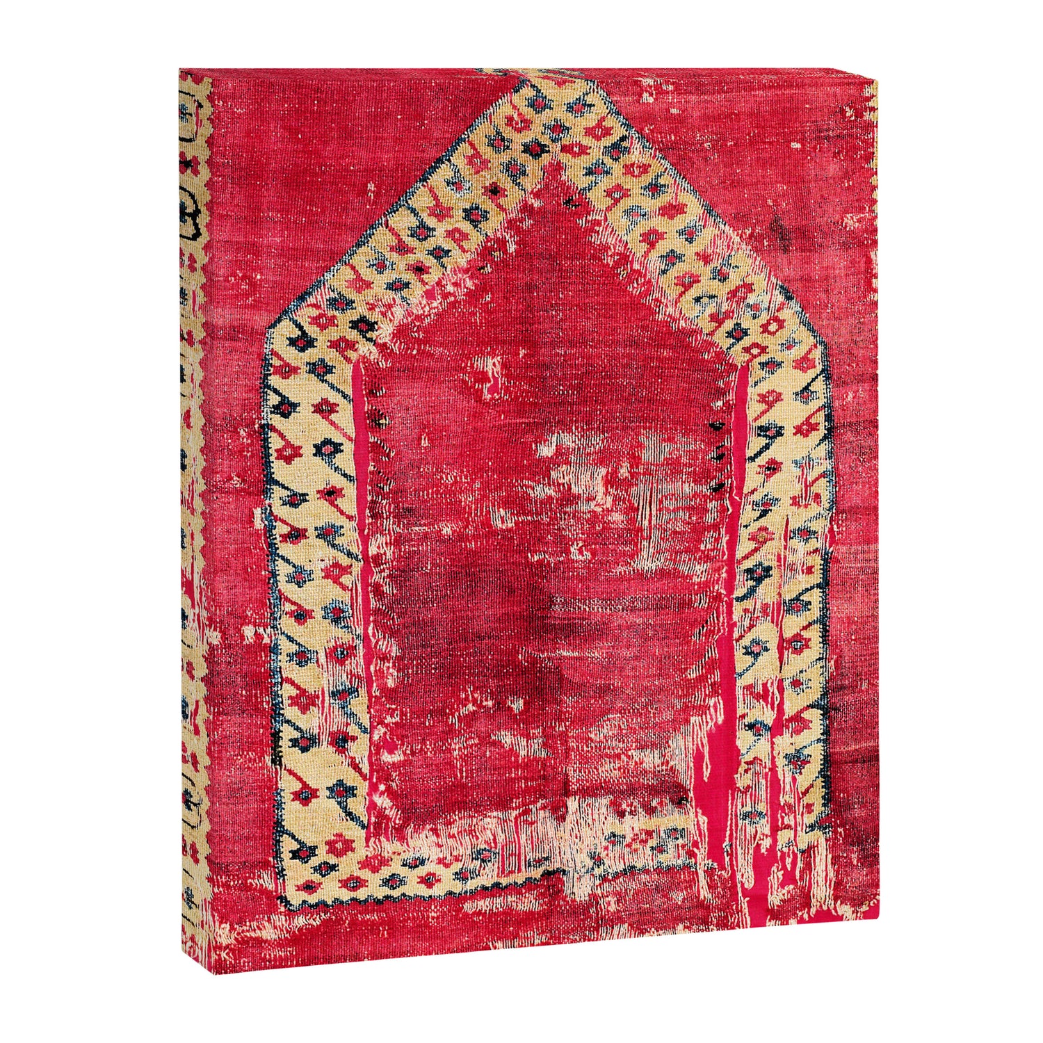 Ottoman  Antique Ushak Turkish Niche Kilim Print Canvas Print Gallery Image 3