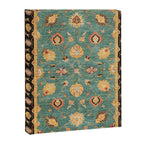 Oushak  Antique Gold Teal Turkish Rug Print Canvas Print Gallery Image 3