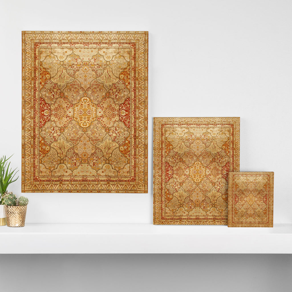 Oversized Antique Turkish Oushak Rug Print Canvas Print Gallery Image 3