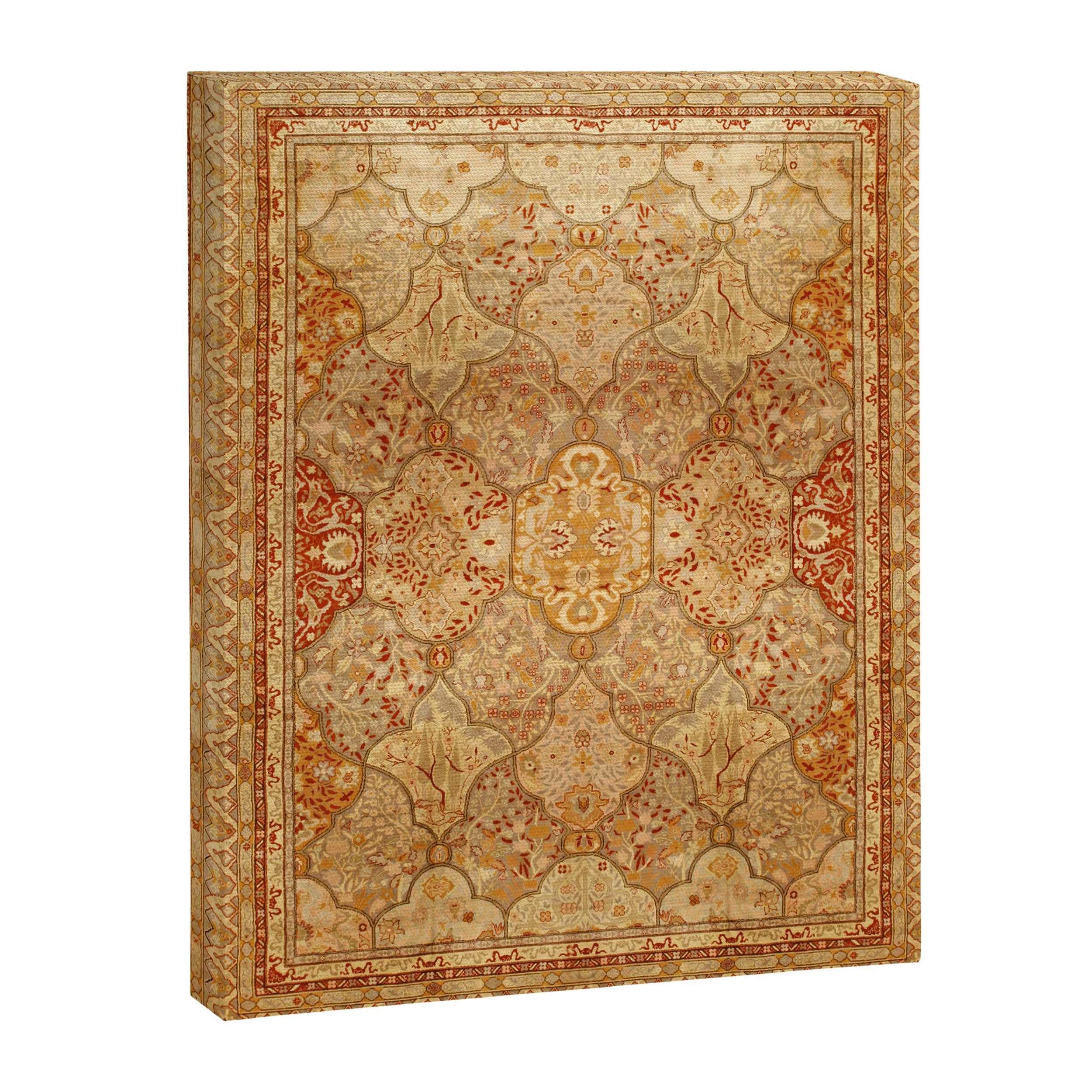 Oversized Antique Turkish Oushak Rug Print Canvas Print Gallery Image 3
