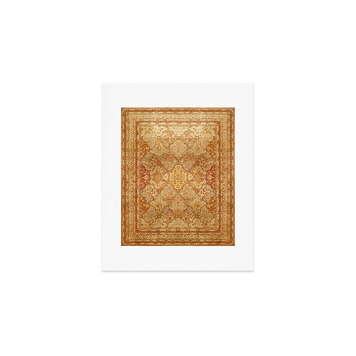 Oversized Antique Turkish Oushak Rug Print Art Print Gallery Image 1